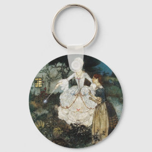 Cinderella and Fairy Godmother Keychain