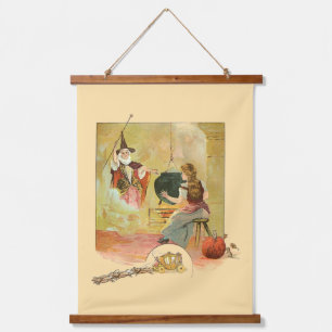 Cinderella And Her Fairy God Mother Hanging Tapestry