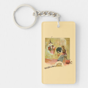 Cinderella And Her Fairy God Mother  Keychain