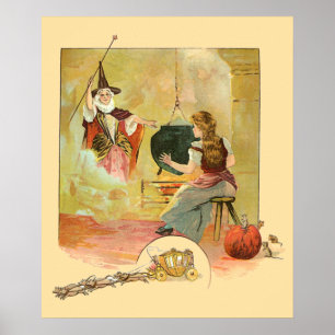 Cinderella And Her Fairy God Mother Poster