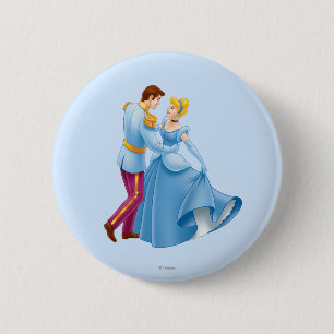 Cinderella and Prince Charming 2 Inch Round Button
