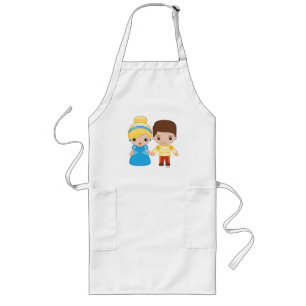 Cinderella and Prince Charming Emoji Long Apron