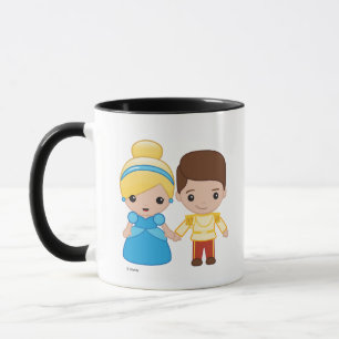 Cinderella and Prince Charming Emoji Mug