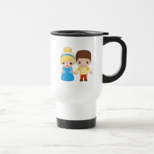 Cinderella and Prince Charming Emoji Travel Mug