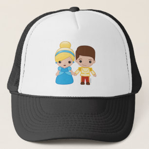 Cinderella and Prince Charming Emoji Trucker Hat
