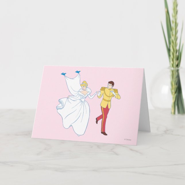 Cinderella and Prince Charming Wedding Card (Front)