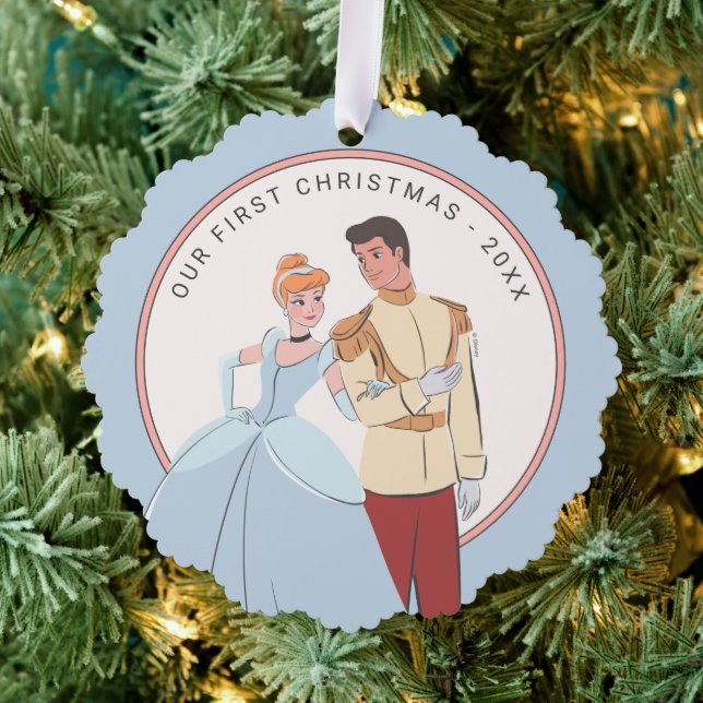 Cinderella and Prince Charming | Wedding Ornament Card (Insitu (Tree))