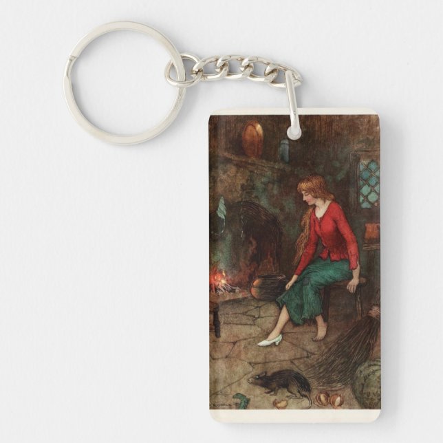 Cinderella and the glass slipper keychain (Front)