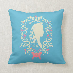 Cinderella Butterfly Cameo Throw Pillow