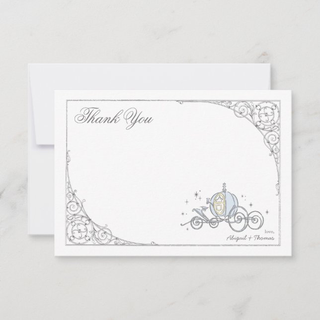 Cinderella Carriage | Fairytale Thank You Invitation (Front)