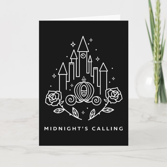 Cinderella Carriage Outline "Midnight's Calling" Card (Front)