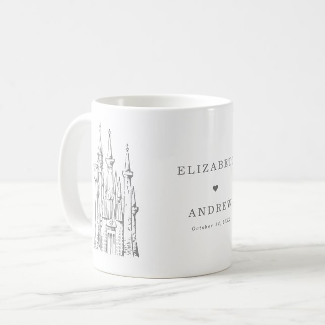 Cinderella Castle | Fairy Tale Castle Wedding Coffee Mug (Front Left)