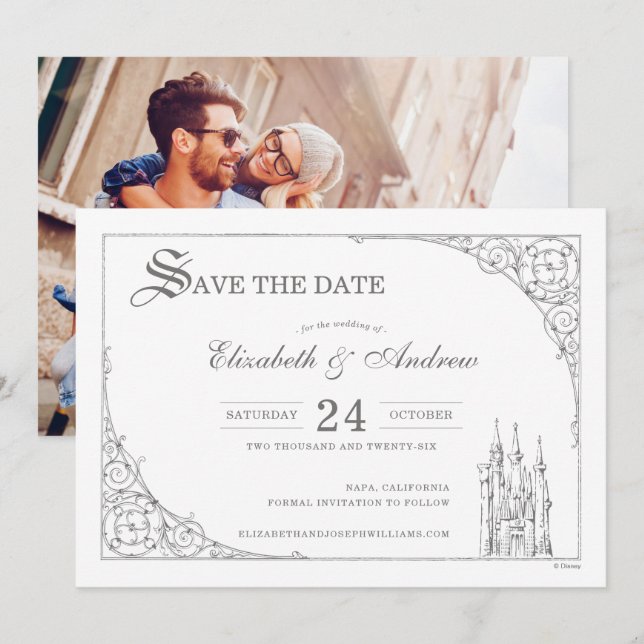 Cinderella Castle | Fairytale Photo Save the Date (Front/Back)