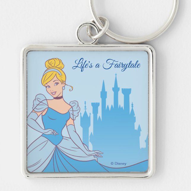 Cinderella & Castle Graphic Keychain (Front)