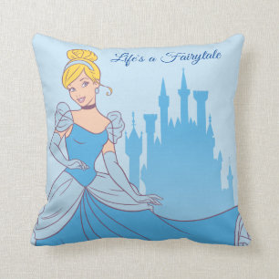 Cinderella & Castle Graphic Throw Pillow