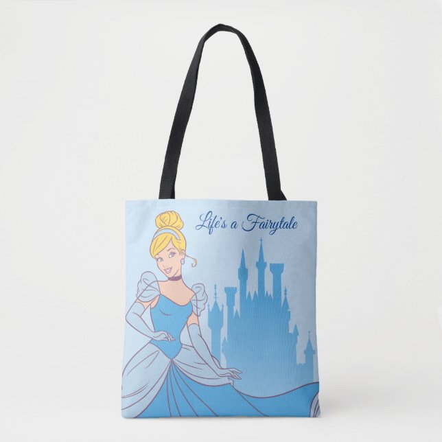 Cinderella & Castle Graphic Tote Bag (Front)