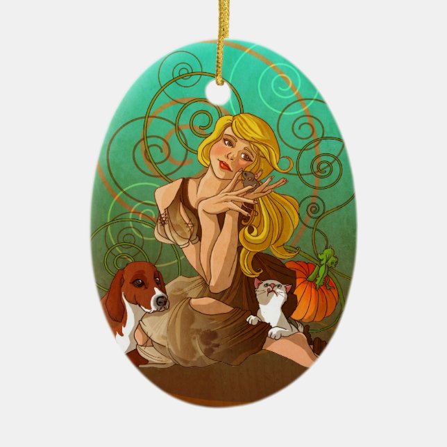 Cinderella Ceramic Ornament (Front)