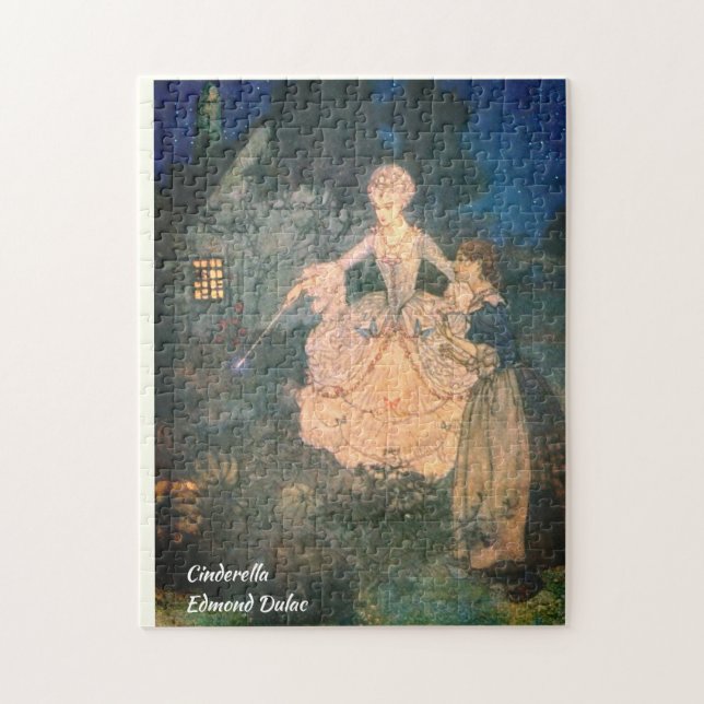 Cinderella Fairy Godmother Old Book Illustration Jigsaw Puzzle (Vertical)