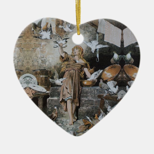 Cinderella – Fairy tale – Märchen – Grimm Ceramic Ornament (Front)