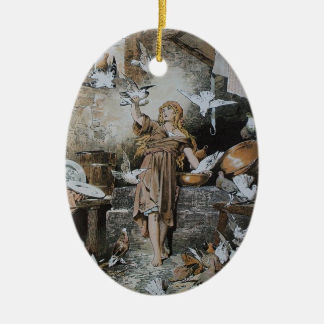 Cinderella – Fairy tale – Märchen – Grimm Ceramic Ornament (Front)