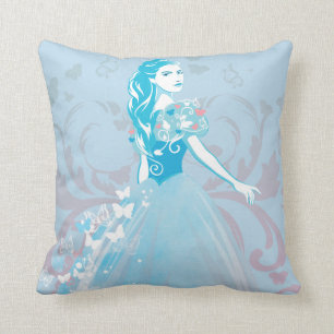 Cinderella Fanciful Butterfly Flourish Throw Pillow