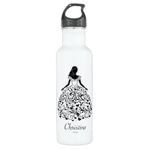 Cinderella Fanciful Dress Silhouette 710 Ml Water Bottle