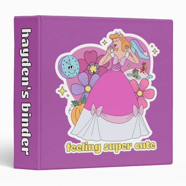 Cinderella "Feeling Super Cute" Badge Binder (Front/Spine)