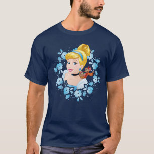 Cinderella   Flower Frame And Mice T-Shirt