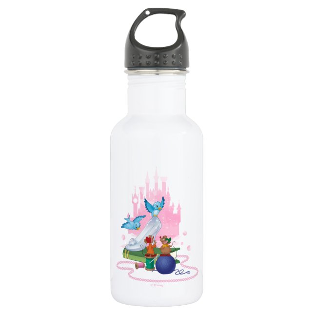 Cinderella | Glass Slipper And Mice 532 Ml Water Bottle (Front)
