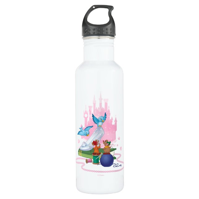 Cinderella | Glass Slipper And Mice 710 Ml Water Bottle (Front)