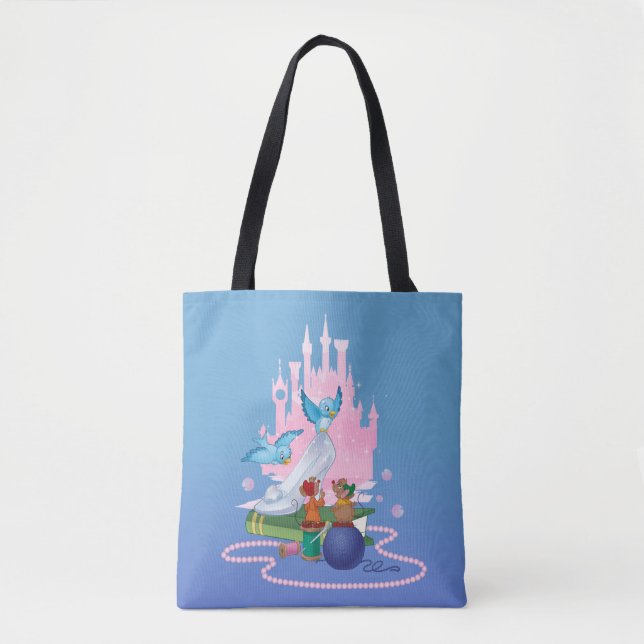 Cinderella | Glass Slipper And Mice Tote Bag (Front)