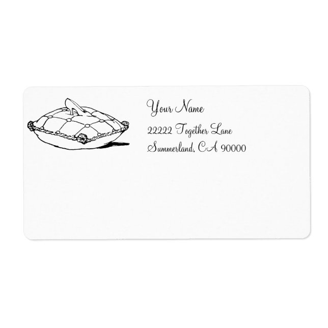 Cinderella Glass Slipper Custom Shipping Label (Front)