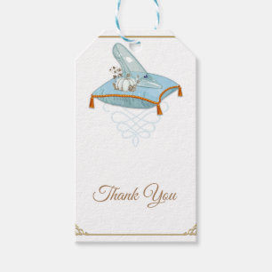 Cinderella Glass Slipper Elegant Bridal Shower Gift Tags