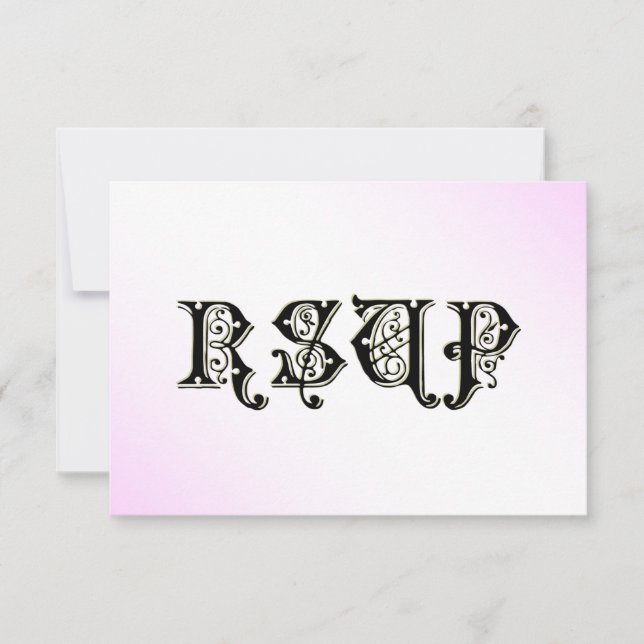 Cinderella Glass Slipper Pink RSVP Cards (Front)