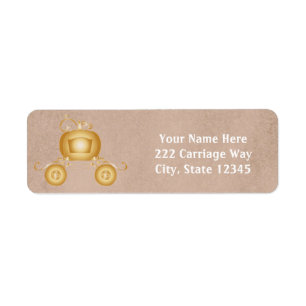 Cinderella Golden Coach Princess Address Labels