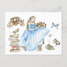 Cinderella greetings card Post card