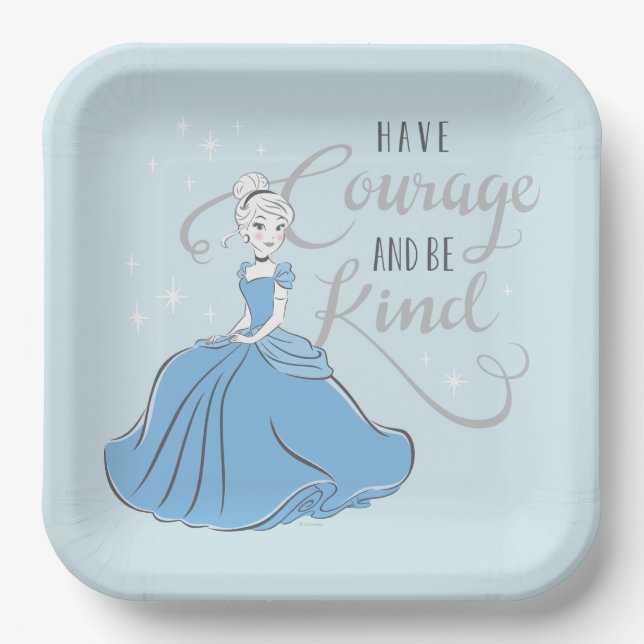Cinderella | Have Courage 3 Paper Plate (Front)