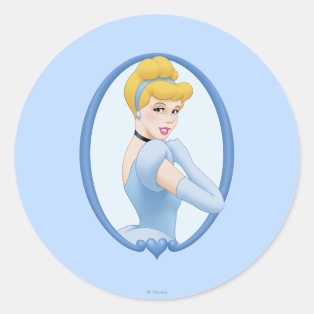 Cinderella in Frame Classic Round Sticker (Front)