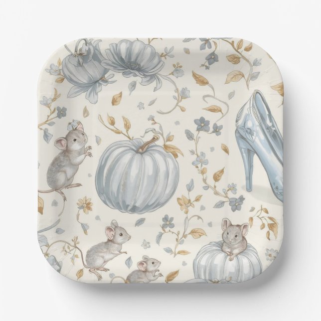 Cinderella Inspired Partyware Paper Plate (Front)