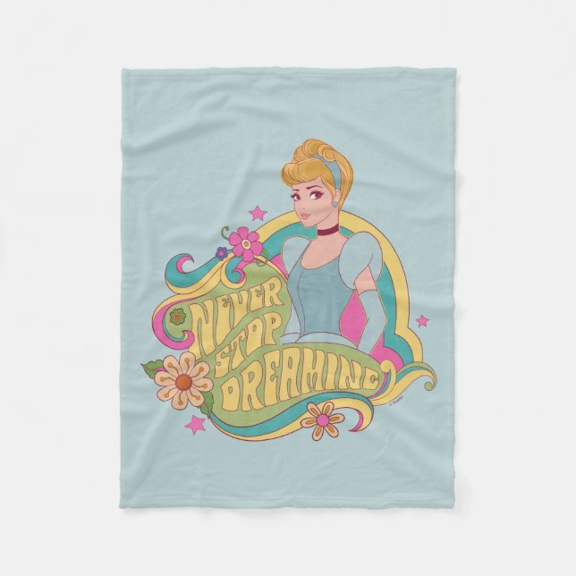 Cinderella | Never Stop Dreaming Fleece Blanket (Front)