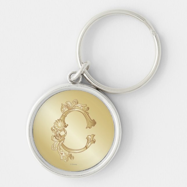 Cinderella Ornate Golden Pattern 2 Keychain (Front)