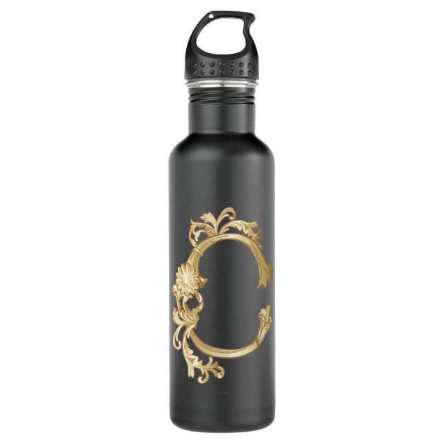 Cinderella Ornate Golden Pattern 710 Ml Water Bottle (Front)