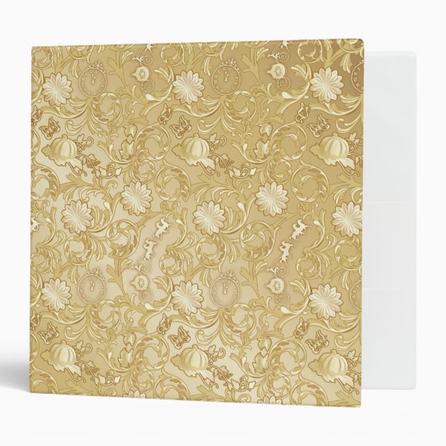 Cinderella Ornate Golden Pattern Binder (Front/Inside)
