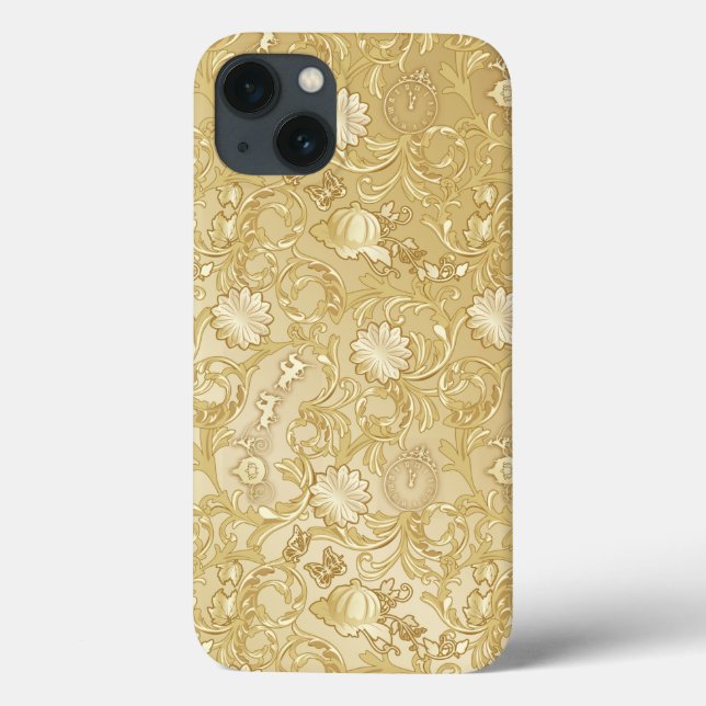 Cinderella Ornate Golden Pattern Case-Mate iPhone Case (Back)