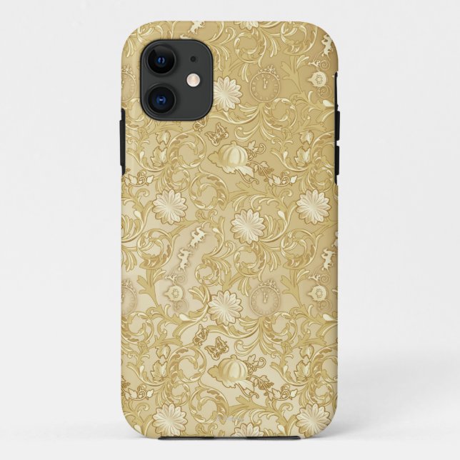 Cinderella Ornate Golden Pattern Case-Mate iPhone Case (Back)