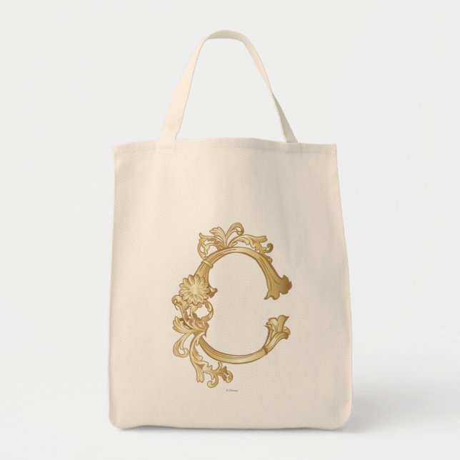 Cinderella Ornate Golden Pattern Tote Bag (Front)