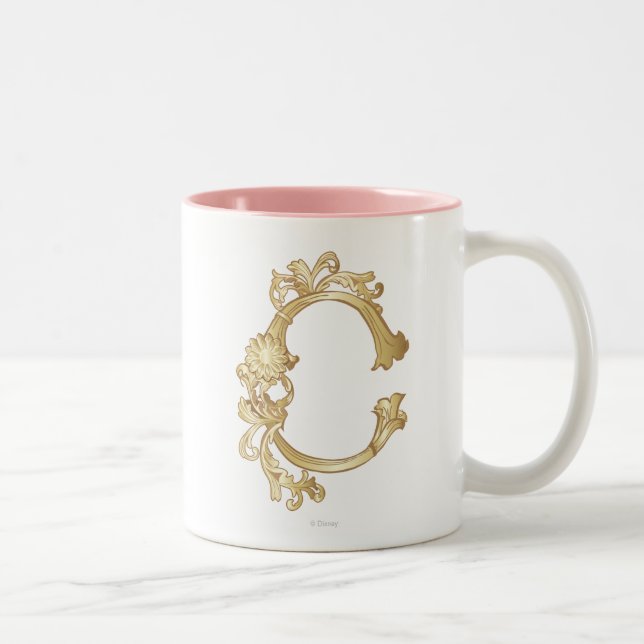 Cinderella Ornate Golden Pattern Two-Tone Coffee Mug (Right)