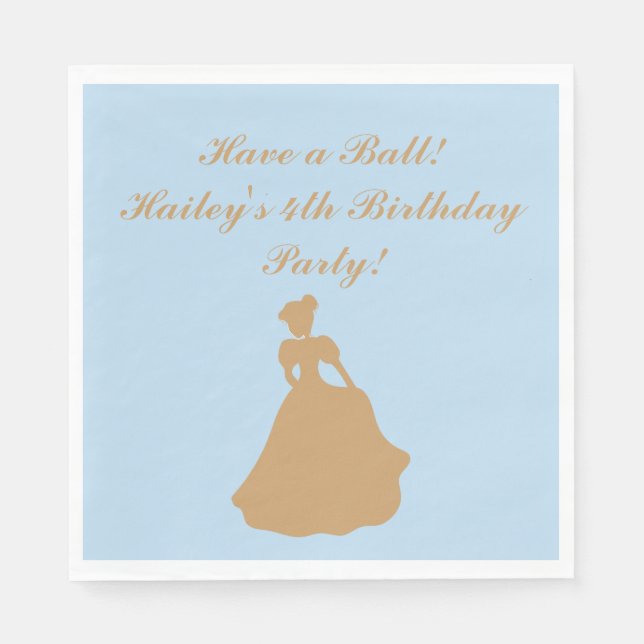 Cinderella Party Personalized Napkins (Front)