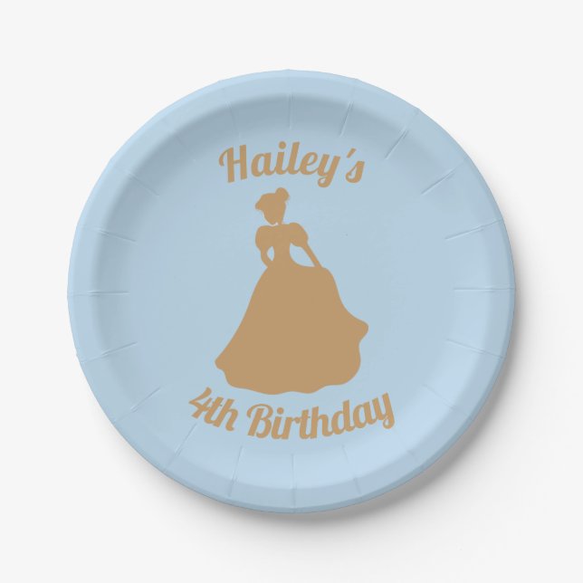 Cinderella Party Personalized Plates (Front)