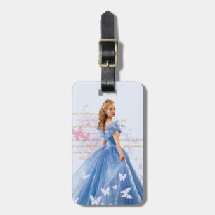 Cinderella Photo With Letter Luggage Tag
